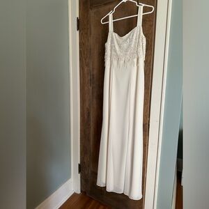 Ursula of Switzerland Cream Dress with Over Shirt NWT